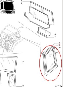 SZYBA BOCZNA LEWA NEW HOLLAND CASE 5182189