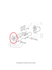 Uszczelka kolektora mała - New Holland CNH 98434847