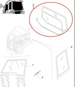 SZYBA TYLNA UCHYLNA NEW HOLLAND CASE 82016997 - 5178304