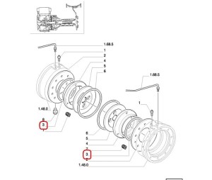 USZCZELKA HAMULCÓW NEW HOLLAND CASE STEYR 87388221