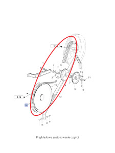 PAS PRZENOŚNIKA POCHYŁEGO NEW HOLLAND 80424563
