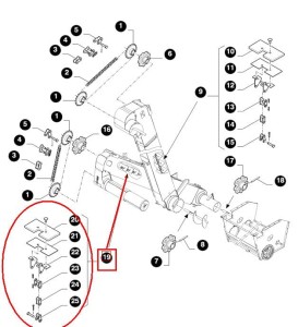 ŁAŃCUCH ŁOPATKOWY PRZENOŚNIKA KŁOSOWEGO 80423641 - 84018672 - 47961236