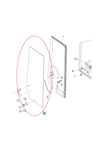 SZYBA BOCZNA NEW HOLLAND CNH WB 84560383 - 84143871