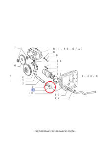 Uszczelka przewodu hydraulicznego New Holland CNH 5154870