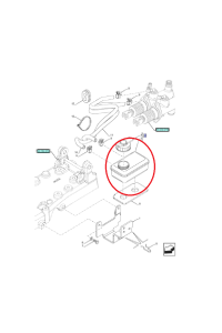 Zbiornik płynu hamulcowego New Holland CNH 87310627 - 5188589