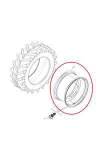 Felga biała New Holland CNH 14x28 - 82018720 - 82018731
