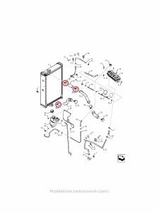 Zacisk węża chłodnicy New Holland CASE CNH 254026A1