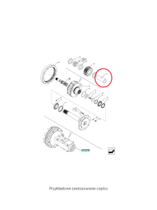 Sworzeń tylnego mostu 53,5x122mm New Holland CNH 5145988
