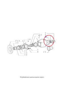 Końcówka wałka WOM 1000 RPM New Holland CNH 5185601