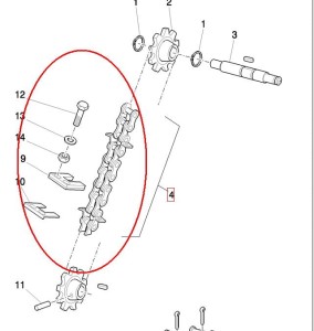 ŁAŃCUCH ŁOPATKOWY ZIARNOWY NEW HOLLAND CASE 84015232