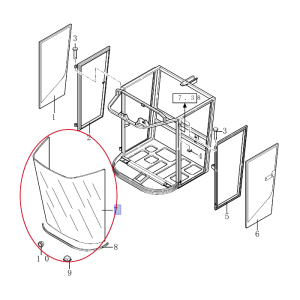 SZYBA PRZEDNIA NEW HOLLAND CASE 84400385