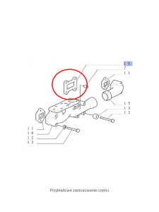 Uszczelka kolektora duża - New Holland CNH 98434846