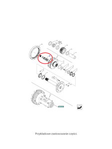 Wałek tylnego mostu 294mm New Holland CNH 47523091