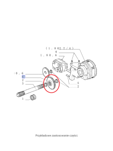 Koło zębate wałka WOM New Holland CNH 5161710