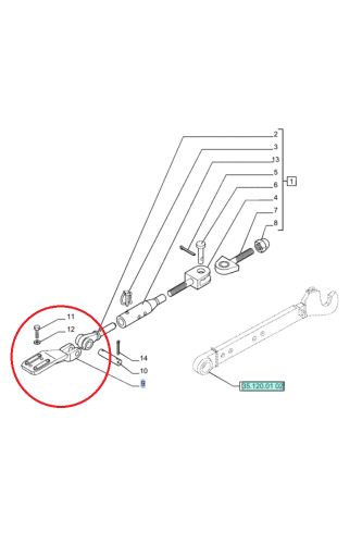 PerkozPars.pl - WSPORNIK STABILIZATORA CIĘGNA DOLNEGO NEW HOLLAND CASE CNH 84517772 - 47127308