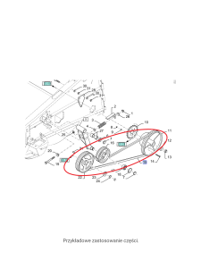 PAS NAPĘDU KOSY NOWY TYP NEW HOLLAND CASE 84058255