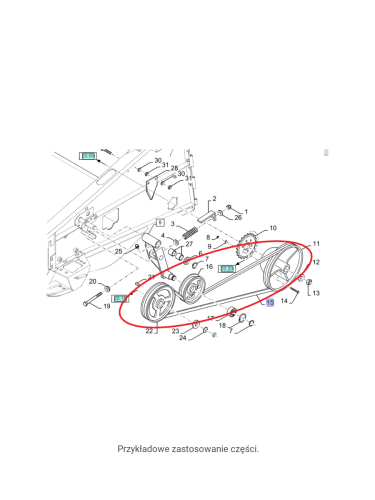 PAS NAPĘDU KOSY NOWY TYP NEW HOLLAND CASE 84058255 - PerkozParts.pl - 1