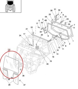 SZYBA PRZEDNIA NIEUCHYLNA NEW HOLLAND CASE 82000296