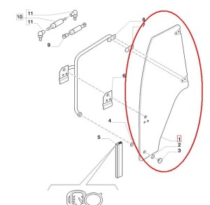 SZYBA DRZWI PRAWA NEW HOLLAND CASE 87620223