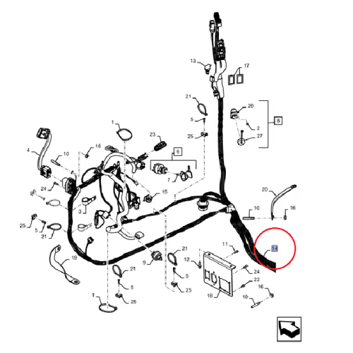 perkozparts.pl - Wiązka elektryczna New Holland CNH 48130770 - 48161244 - 51502818