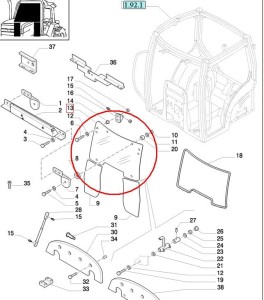 SZYBA PRZEDNIA UCHYLNA NEW HOLLAND CASE STEYR 82032042
