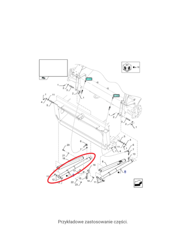 SIŁOWNIK GARDZIELI NEW HOLLAND CNH 89830217 - 9830217 - PerkozParts.pl