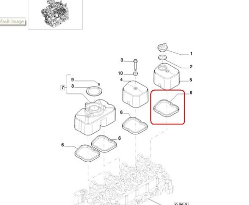Uszczelka pokrywy New Holland CASE STEYR 2852033 - 504053522 - PerkozParts.pl