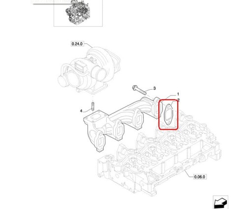 PerkozParts.pl - Uszczelka kolektora wydech New Holland CASE STEYR 2852743 - 504081248