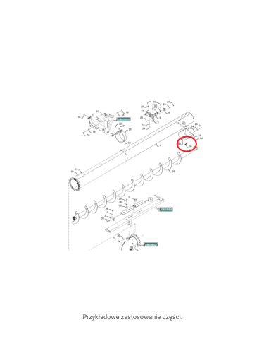 Sprężyna osłony rury wysypu ziarna New Holland CNH 84380422 - PerkozParts.pl - 1
