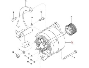 ALTERNATOR 135A NEW HOLLAND CASE 86994128 - 125849A1