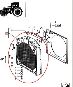 CHŁODNICA NEW HOLLAND CASE 84172100 - 5096595 - 5099122