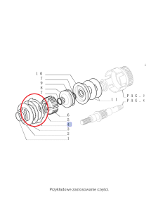 Komplet tarcz wałka New Holland CNH 5163903