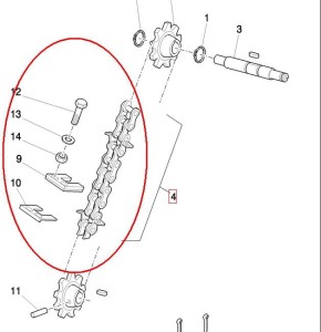 ŁAŃCUCH ŁOPATKOWY PRZENOŚNIKA ZIARNOWEGO 84018674