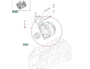 ALTERNATOR 150A NEW HOLLAND CASE STEYR 48025533 - 84141455