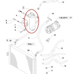 OSUSZACZ KLIMATYZACJI NEW HOLLAND CASE STEYR 5155867 - 5165615 - 322314100