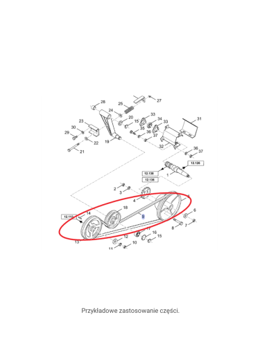 PAS NAPĘDU KOSY HEDERA STARY TYP NEW HOLLAND 84026668 - PerkozParts.pl - 1
