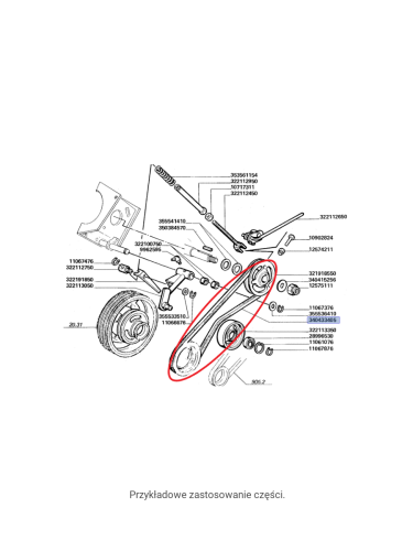 PAS SEPARATORA LAVERDA NEW HOLLAND 340433405 - PerkozParts.pl