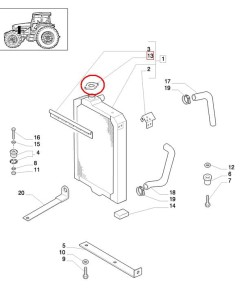 KOREK CHŁODNICY NEW HOLLAND CASE STEYR 87306788