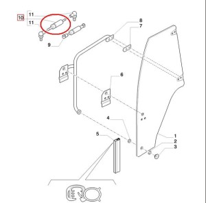 AMORTYZATOR GAZOWY NEW HOLLAND CASE 84168525 - 87652519 - 47517730