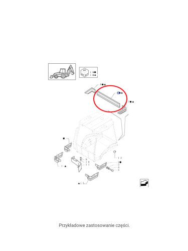 Pokrywa - listwa kabiny New Holland CNH 85805303 - PerkozParts.pl - 1