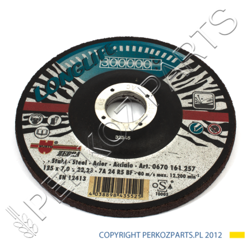 PerkozParts.pl - Tarcza mała gruba WURTH ZEBRA 125x7x22,23 