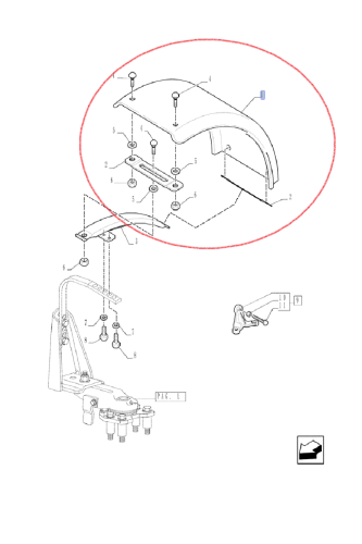 BŁOTNIK NEW HOLLAND CNH 87543531 - 420mm