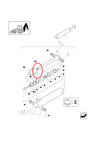 Uszczelka siłownika hydraulicznego New Holland CNH 87414979
