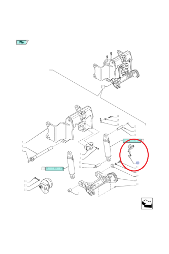 Kompletny potencjometr przedniego podnoszenia New Holland CNH 87644555