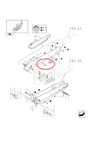 Sworzeń ramienia koparki New Holland CNH 44.92x208mm - 87577359