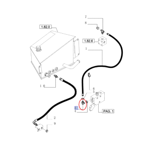 KOLANKO PRZEWODU HYDRAULICZNEGO NEW HOLLAND CASE 9840543