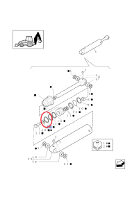 Pierścień tłokowy siłownika CASE CNH 85800823