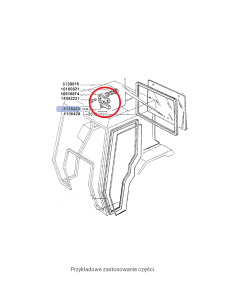 Klamka szyby New Holland CNH 5136423