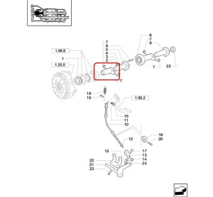 TULEJA ŚLIZGOWA ŁOŻYSKA OPOROWEGO NEW HOLLAND CASE 5167167