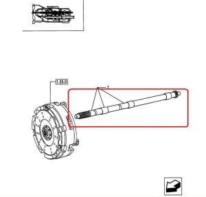 WAŁEK PTO NEW HOLLAND CASE 5189501 - 5163747 - 5115040 - 47978666